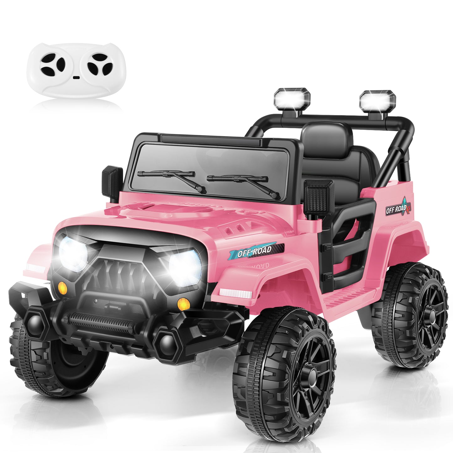 Hikole 12VRide-ons Toys Car w/Parent Control,Wireless Music, Wear-ResistanceWheels, Storage Trunk, Ride on Jeepsfor Boys & Girls