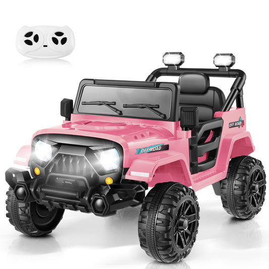 Hikole 12VRide-ons Toys Car w/Parent Control,Wireless Music, Wear-ResistanceWheels, Storage Trunk, Ride on Jeepsfor Boys & Girls